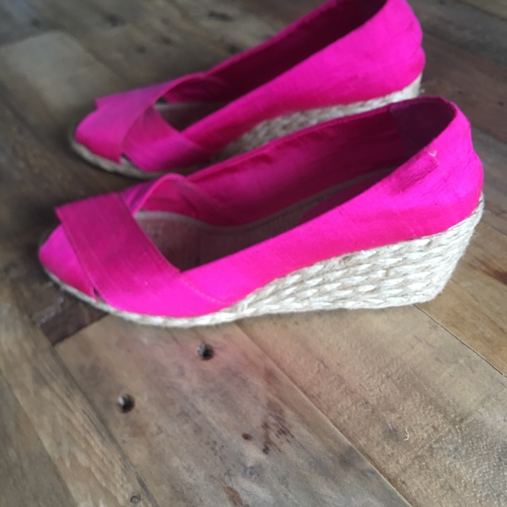 Ralph Lauren Hot Pink Wedges